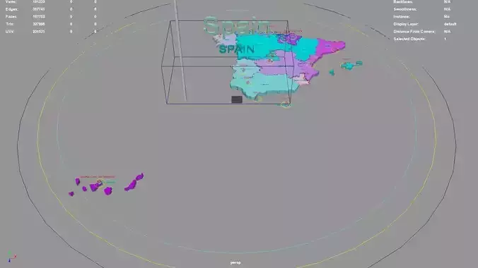 Spain map region geography political geographic administrative