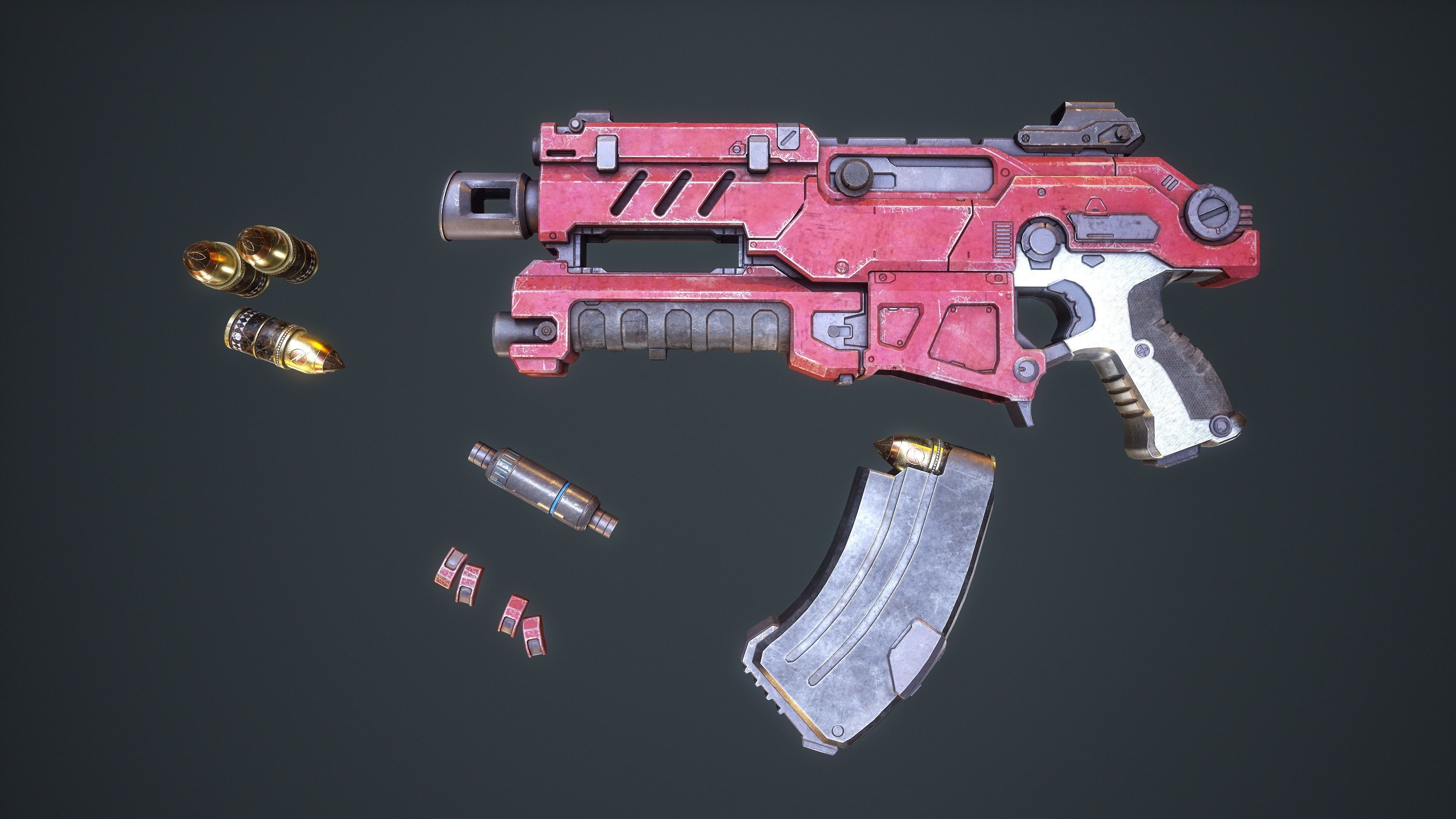 Bolter - Warhammer 40k - game ready - LP free VR / AR / low-poly 3D ...