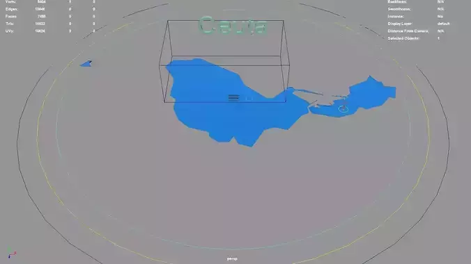 Ceuta  Spain map region geography political geographic 3D model