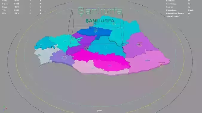 Sanliurfa  Southeastern Anatolia Region  Turkey map region