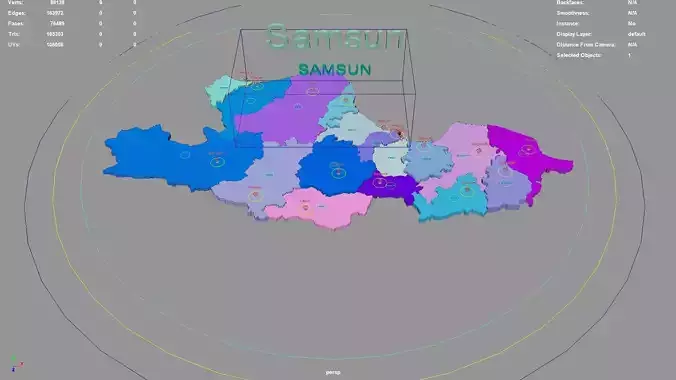 Samsun  Black Sea Region  Turkey map region geography political