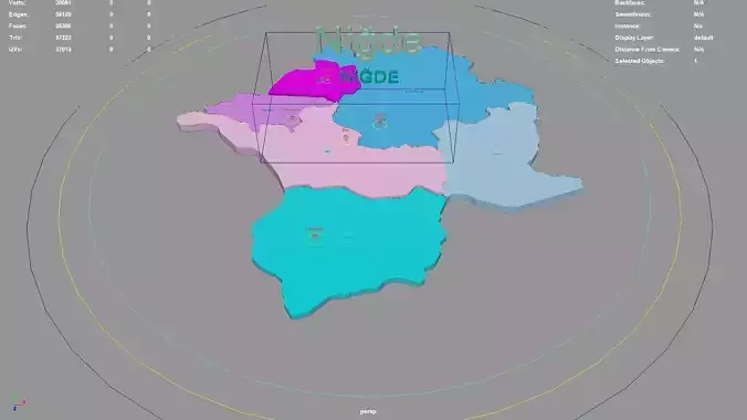 Nigde  Central Anatolia Region  Turkey map region geography