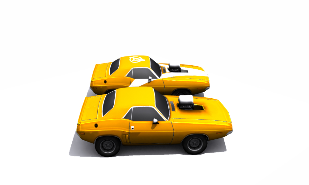 Dodge Challenger 1971 Low-poly 3D model_10