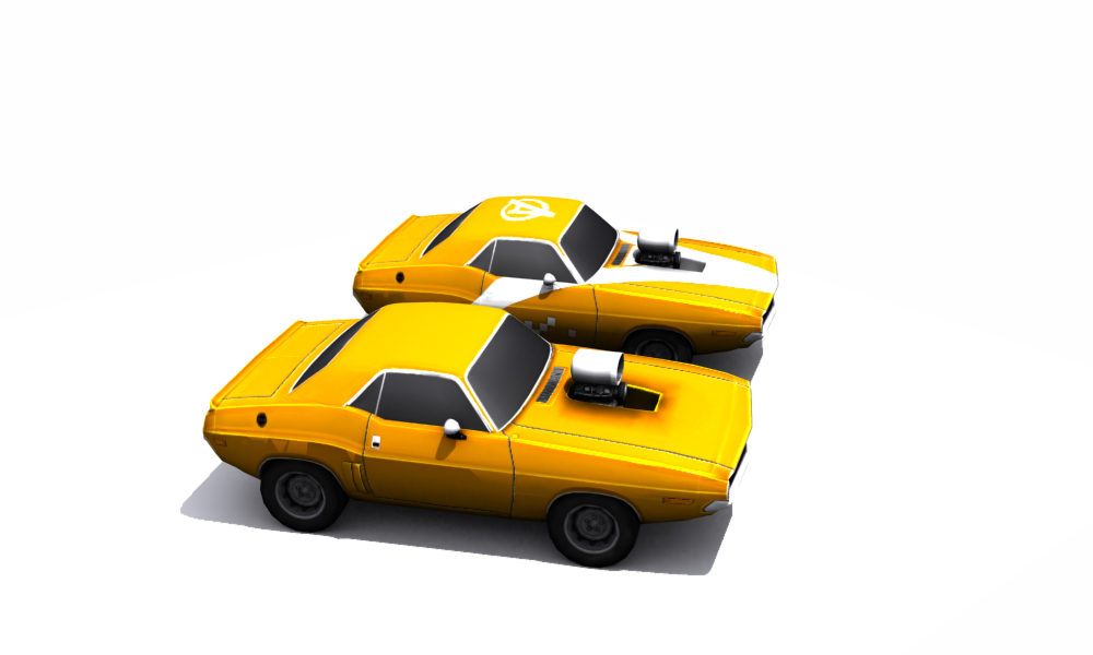 Dodge Challenger 1971 Low-poly 3D model_9