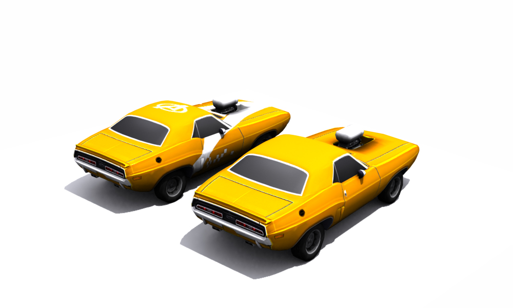 Dodge Challenger 1971 Low-poly 3D model_13