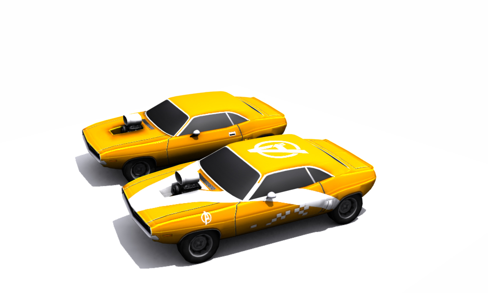 Dodge Challenger 1971 Low-poly 3D model_23