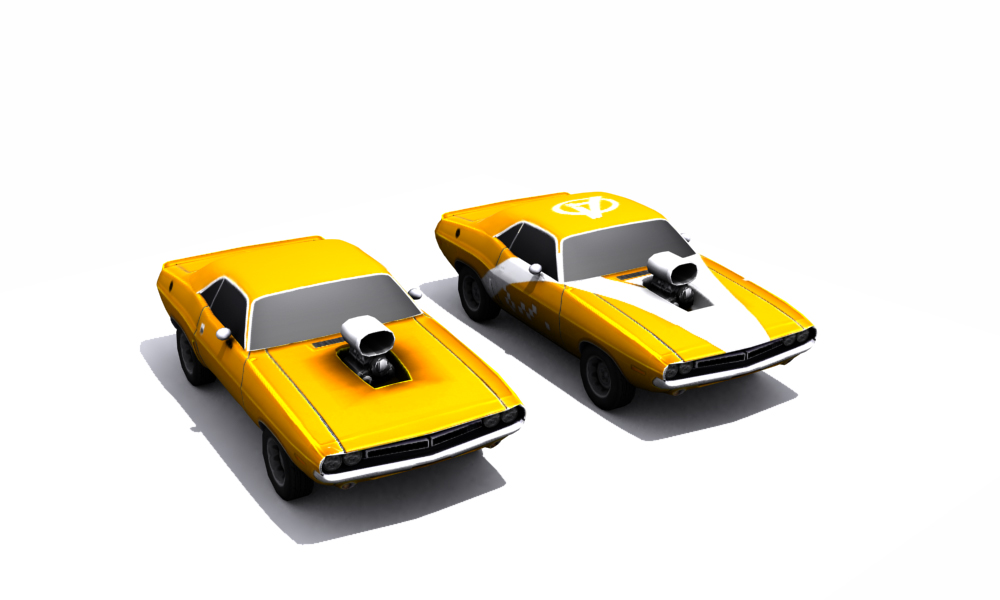 Dodge Challenger 1971 Low-poly 3D model_6