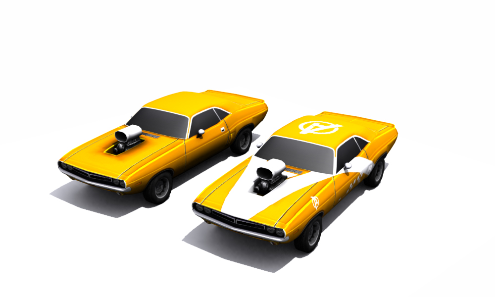 Dodge Challenger 1971 Low-poly 3D model_3