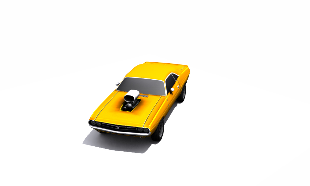 Dodge Challenger 1971 Low-poly 3D model_28