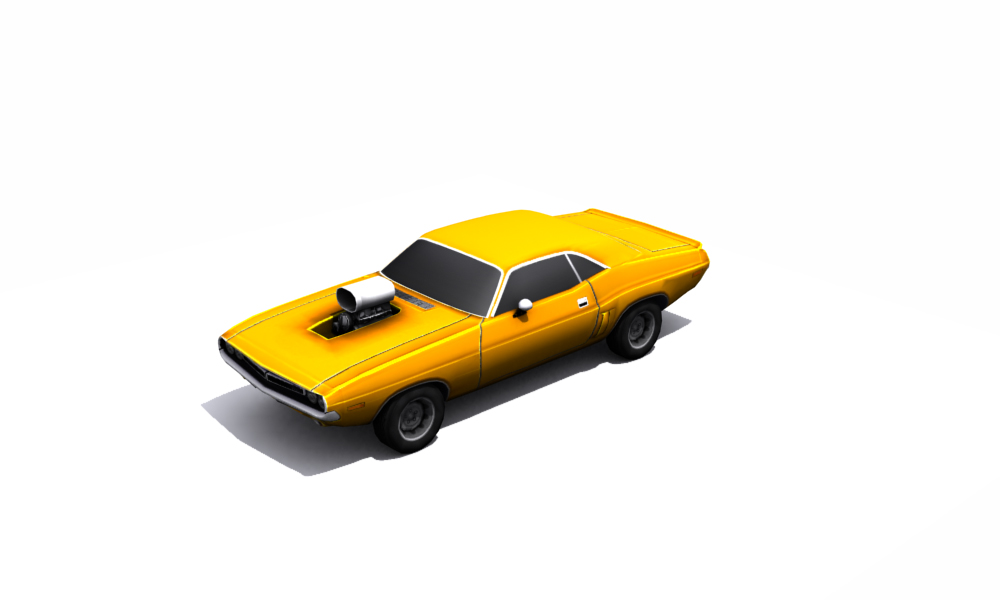 Dodge Challenger 1971 Low-poly 3D model_30