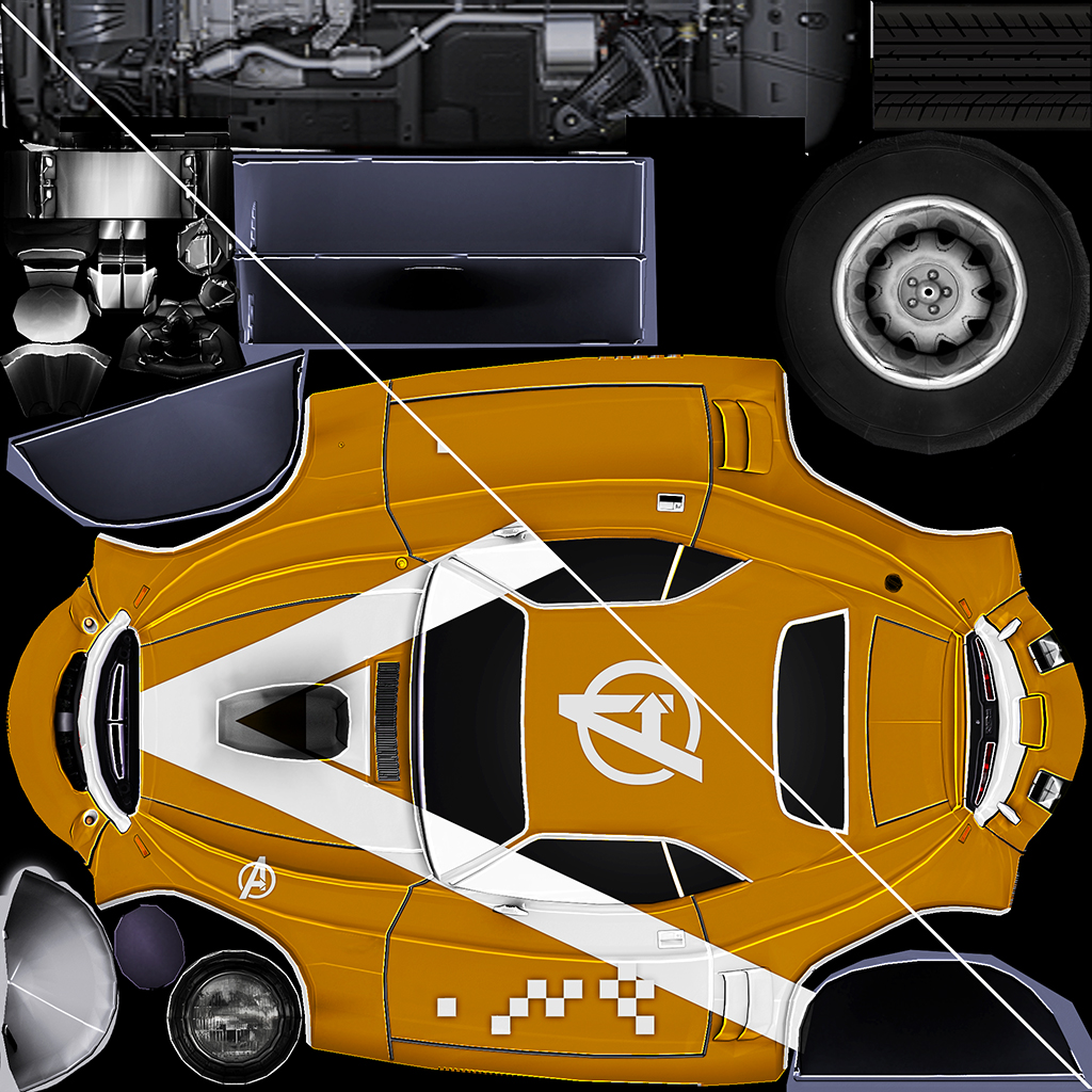 Dodge Challenger 1971 Low-poly 3D model_26