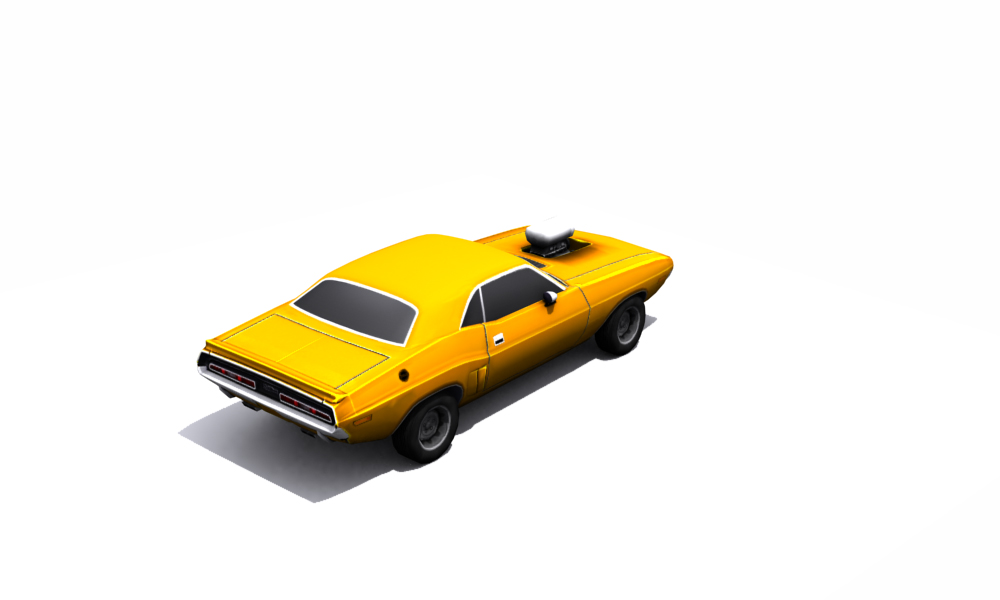 Dodge Challenger 1971 Low-poly 3D model_40