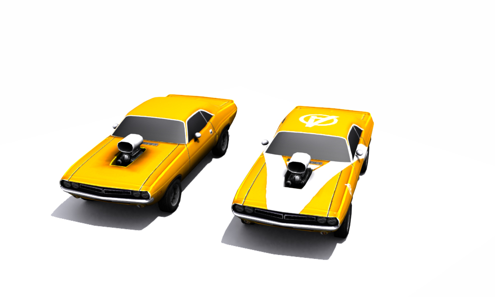 Dodge Challenger 1971 Low-poly 3D model_2