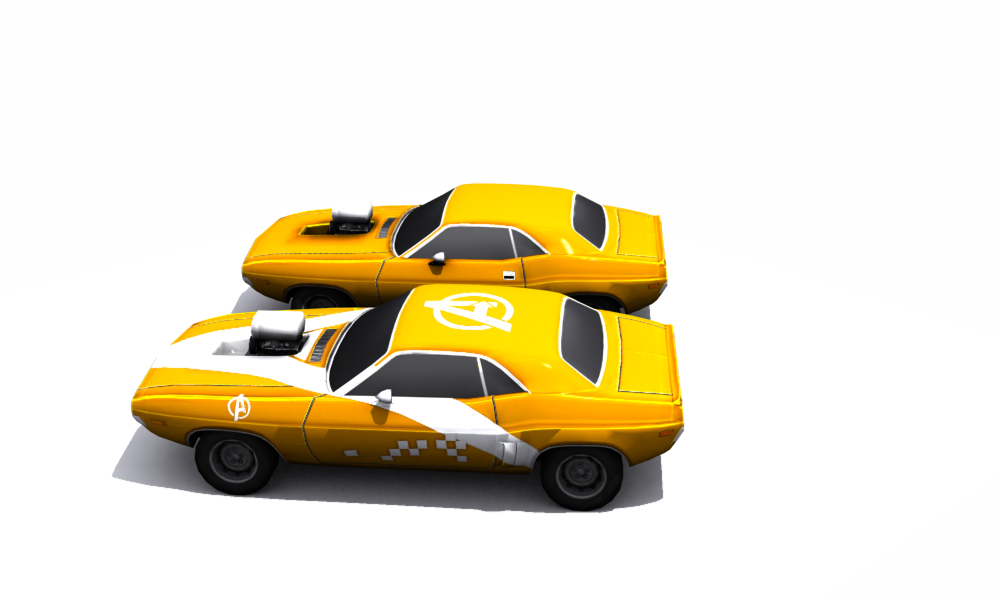 Dodge Challenger 1971 Low-poly 3D model_21