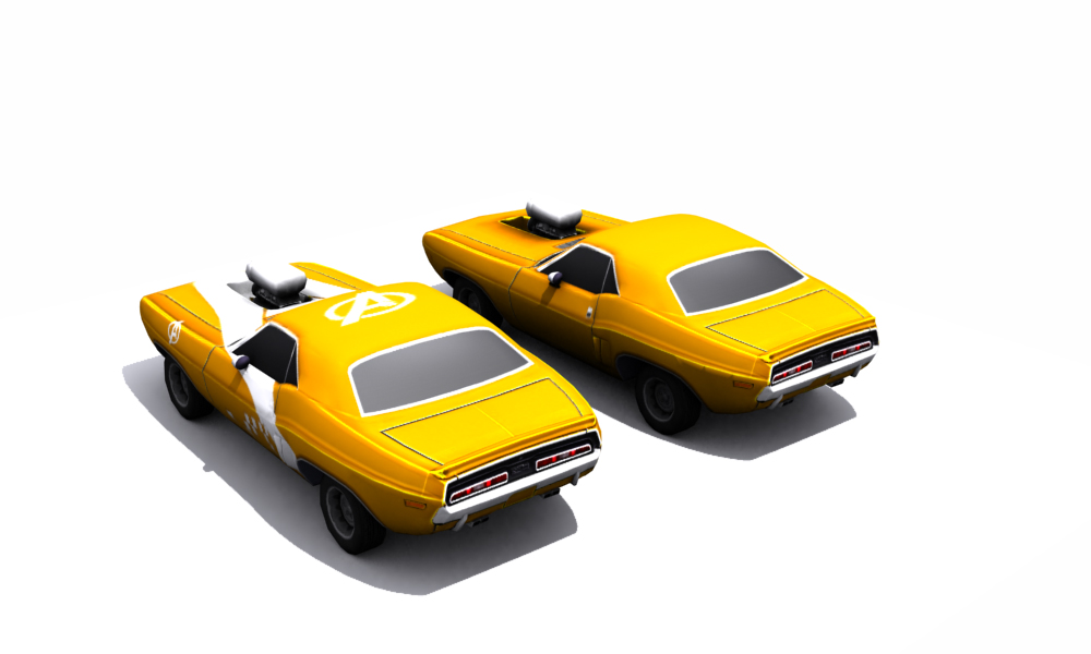Dodge Challenger 1971 Low-poly 3D model_17