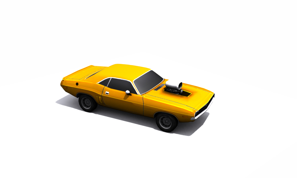Dodge Challenger 1971 Low-poly 3D model_35