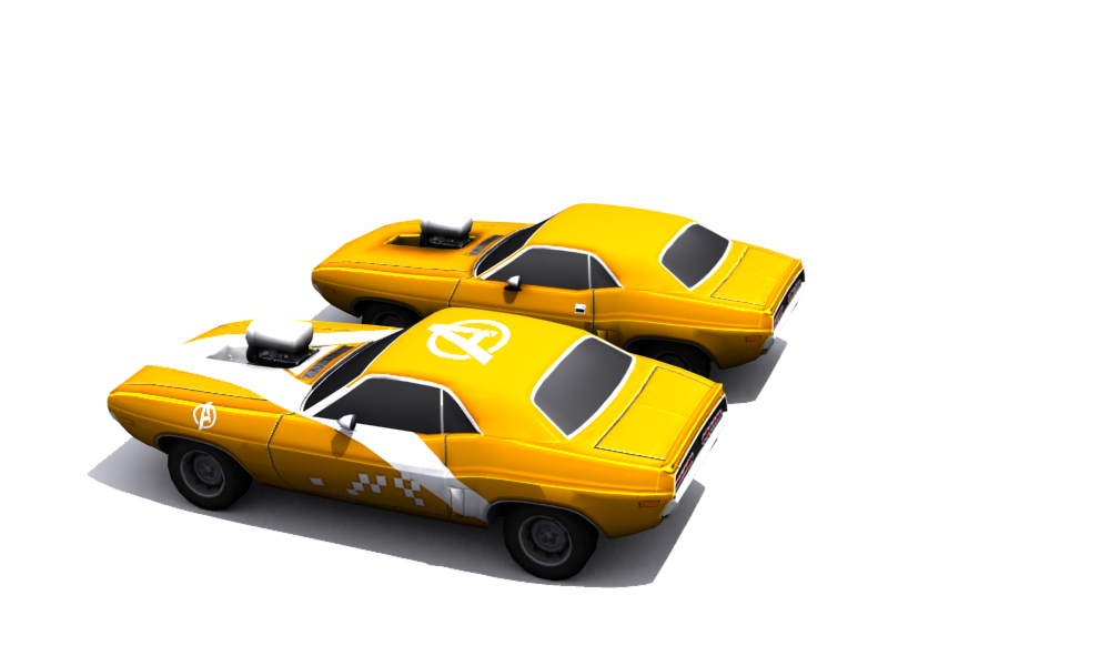 Dodge Challenger 1971 Low-poly 3D model_20