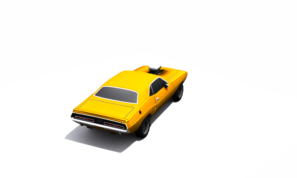 Dodge Challenger 1971 Low-poly 3D model_41