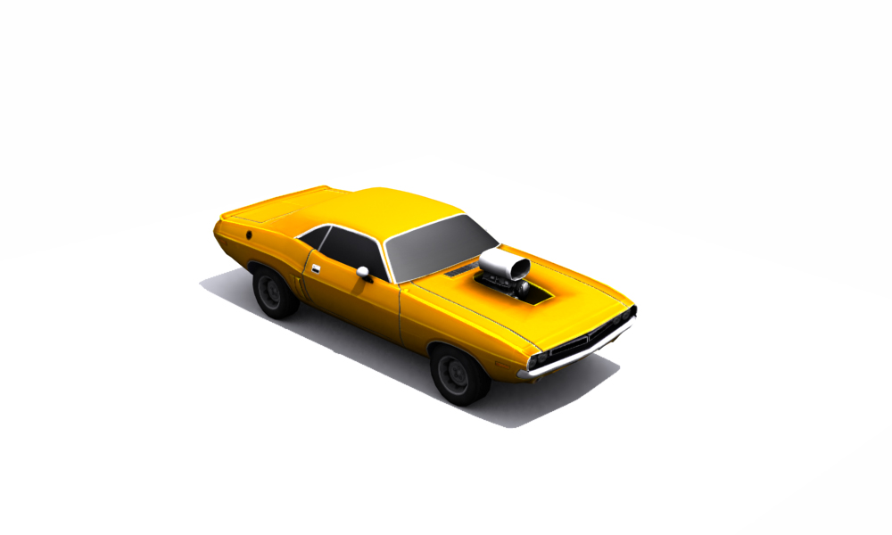 Dodge Challenger 1971 Low-poly 3D model_34