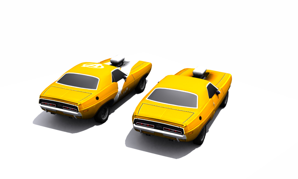 Dodge Challenger 1971 Low-poly 3D model_15