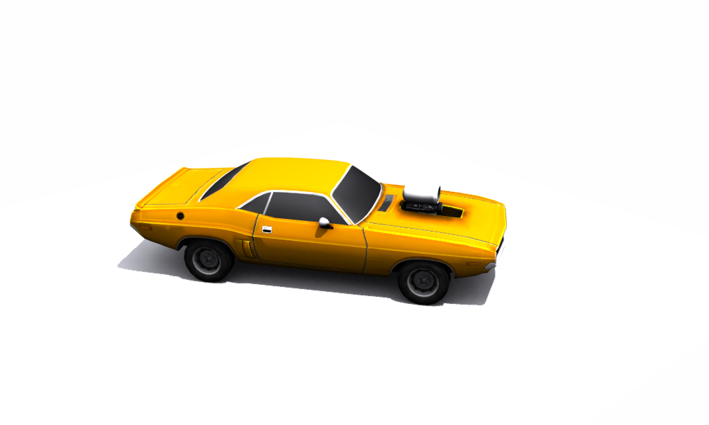 Dodge Challenger 1971 Low-poly 3D model_36