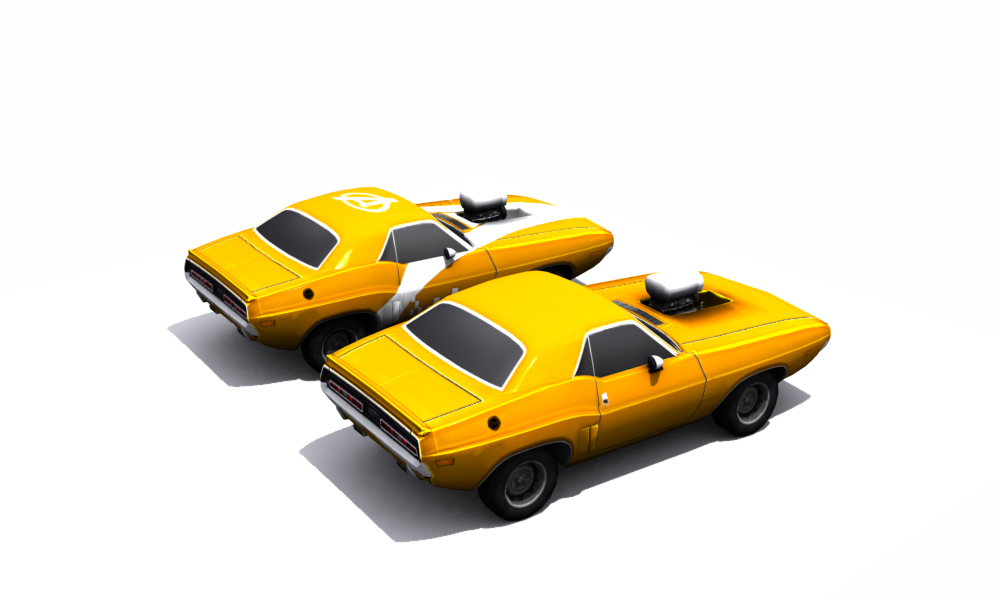 Dodge Challenger 1971 Low-poly 3D model_12