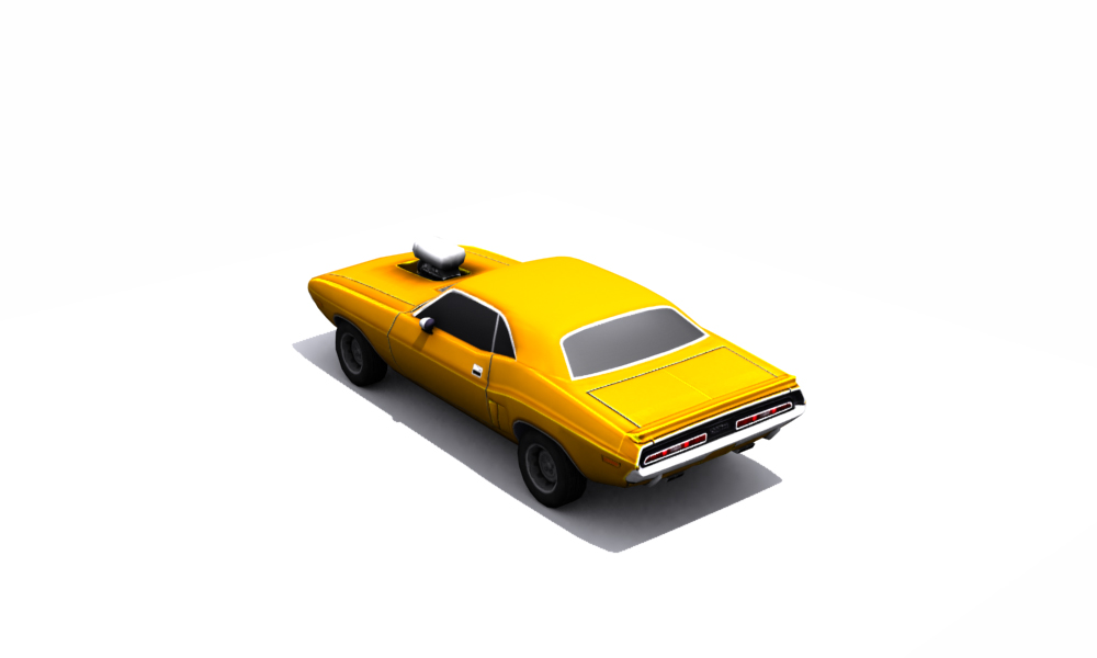 Dodge Challenger 1971 Low-poly 3D model_44