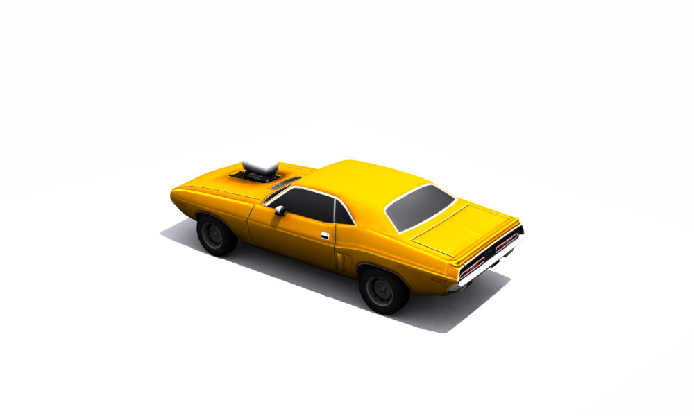 Dodge Challenger 1971 Low-poly 3D model_45