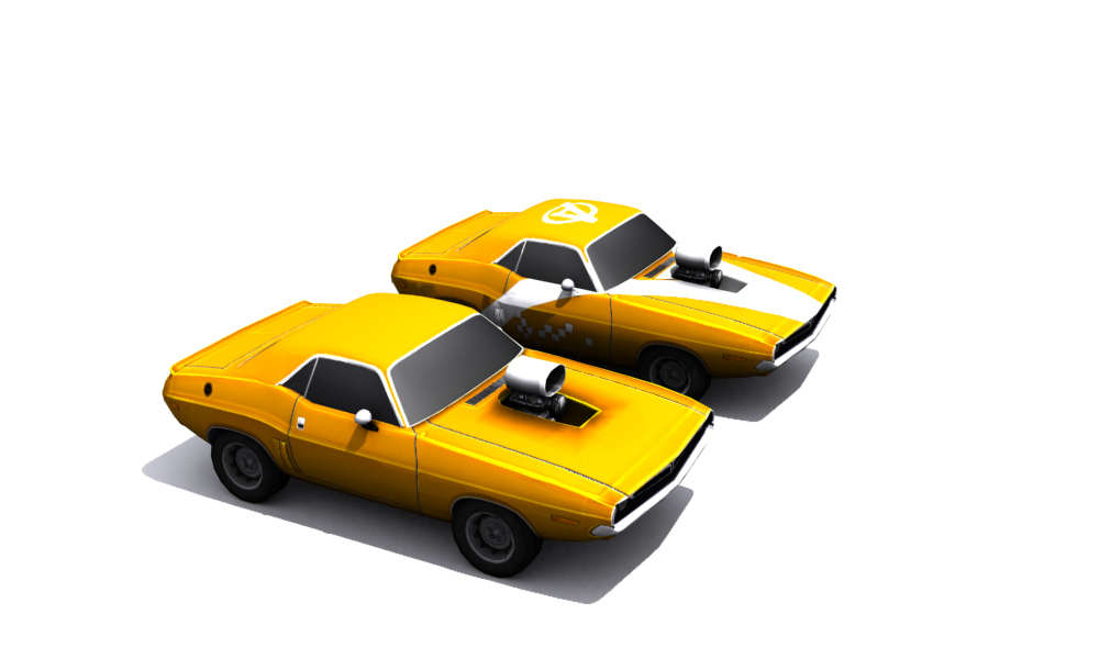 Dodge Challenger 1971 Low-poly 3D model_7