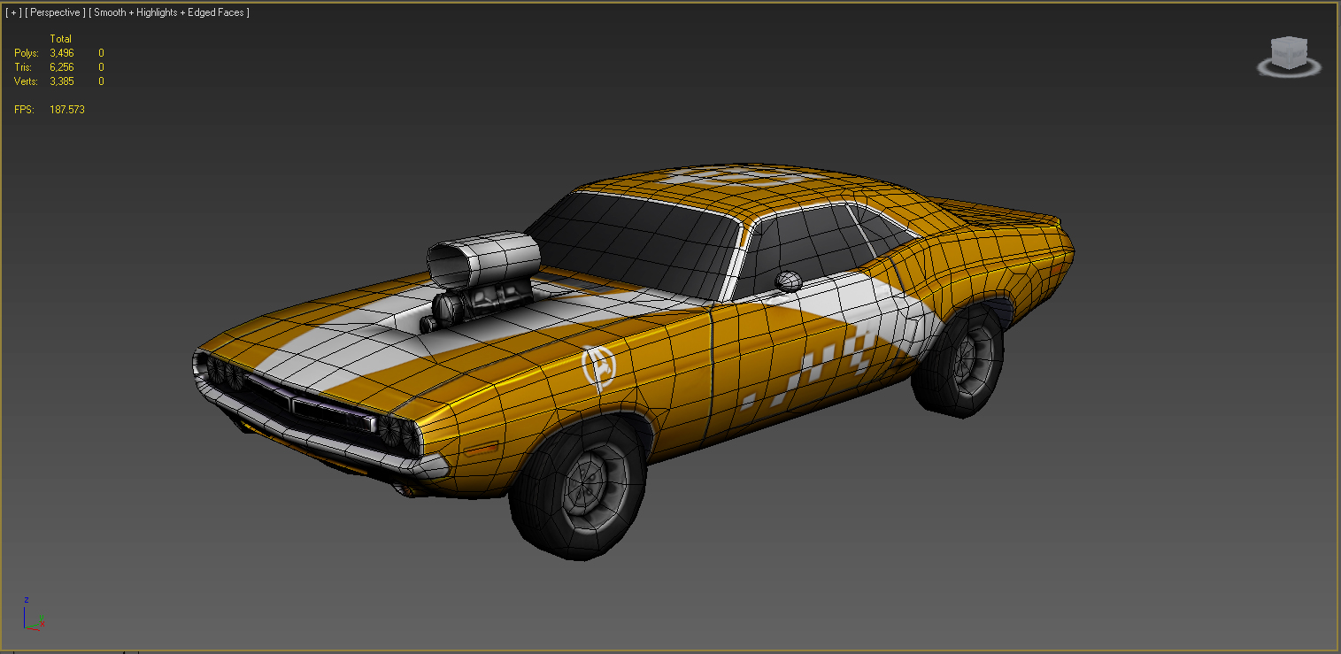 Dodge Challenger 1971 Low-poly 3D model_25