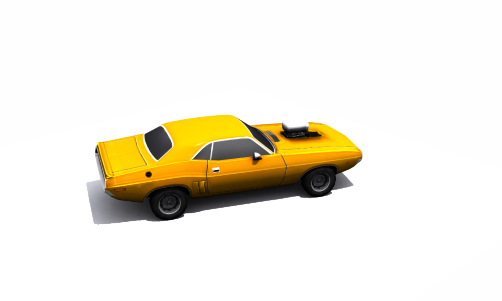 Dodge Challenger 1971 Low-poly 3D model_38