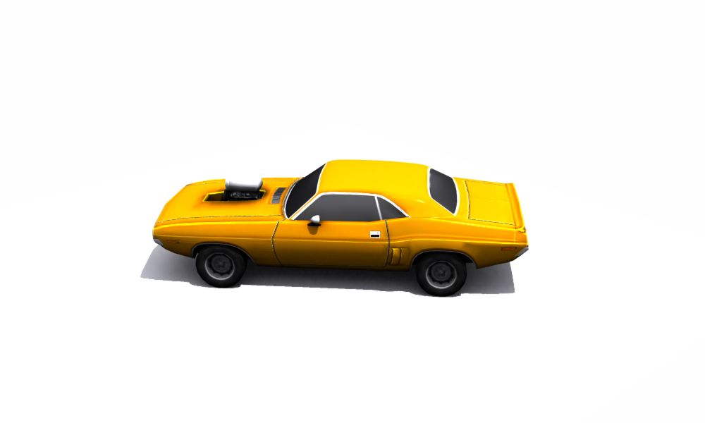 Dodge Challenger 1971 Low-poly 3D model_47