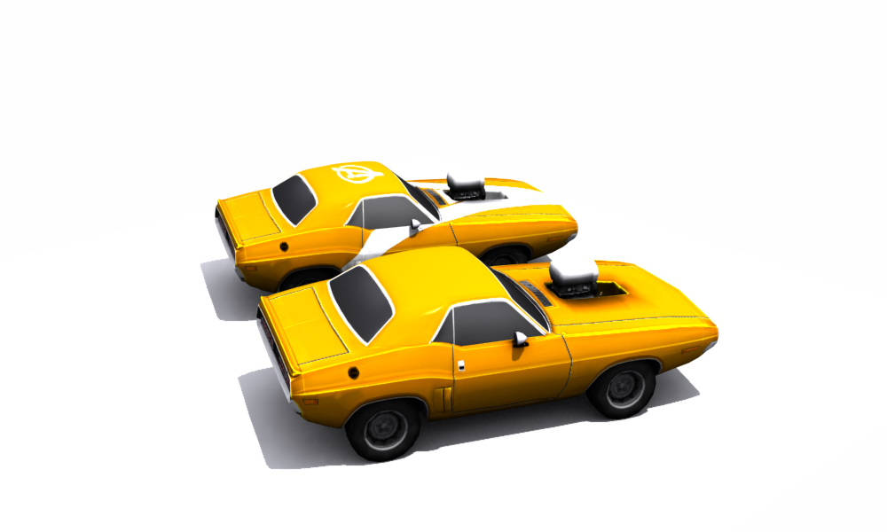 Dodge Challenger 1971 Low-poly 3D model_11