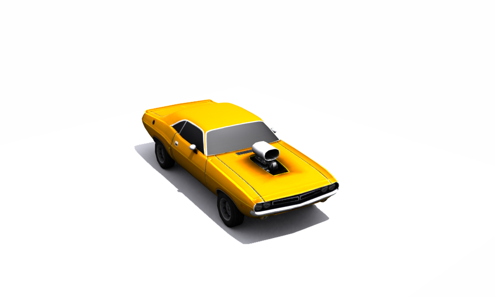 Dodge Challenger 1971 Low-poly 3D model_33