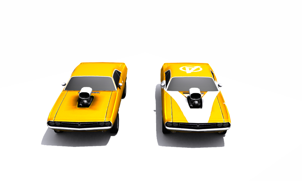 Dodge Challenger 1971 Low-poly 3D model_5
