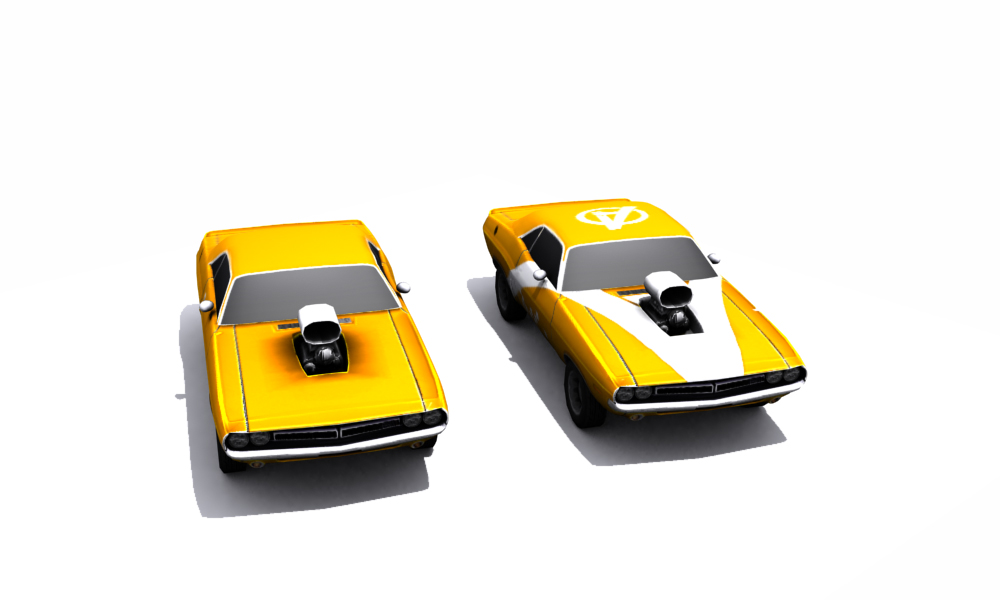 Dodge Challenger 1971 Low-poly 3D model_4