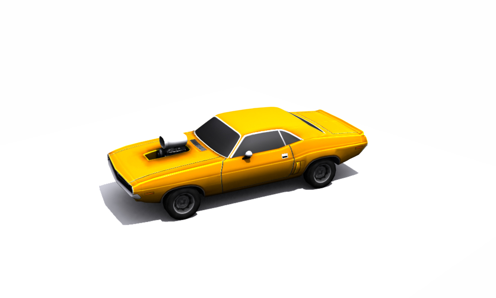Dodge Challenger 1971 Low-poly 3D model_49
