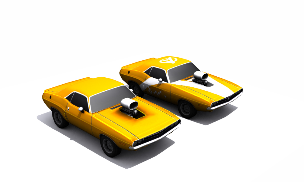 Dodge Challenger 1971 Low-poly 3D model_8