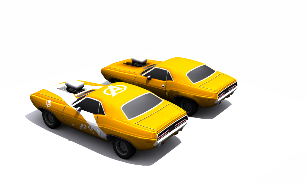 Dodge Challenger 1971 Low-poly 3D model_19