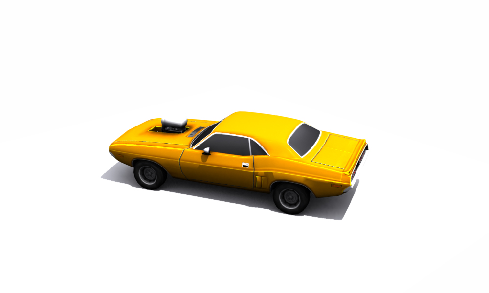Dodge Challenger 1971 Low-poly 3D model_46