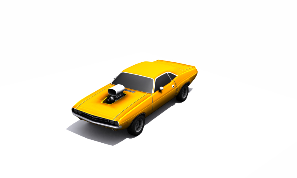 Dodge Challenger 1971 Low-poly 3D model_29