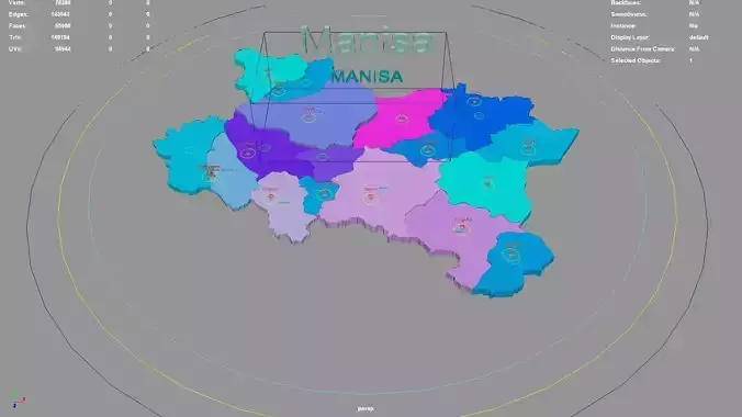 Manisa  Aegean Region  Turkey map region geography political