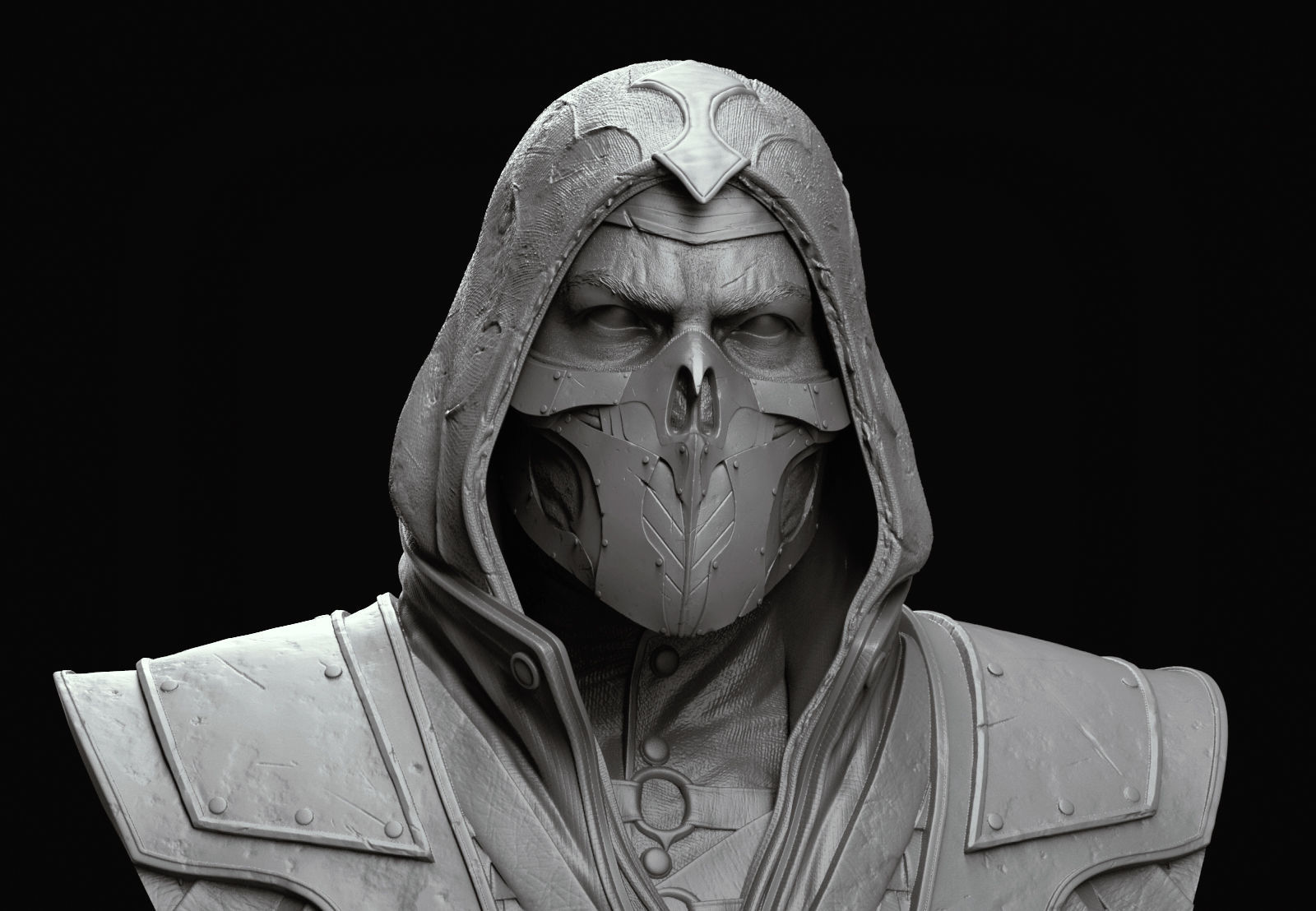 Mortal Kombat -Scorpion Bust 3D print model_1