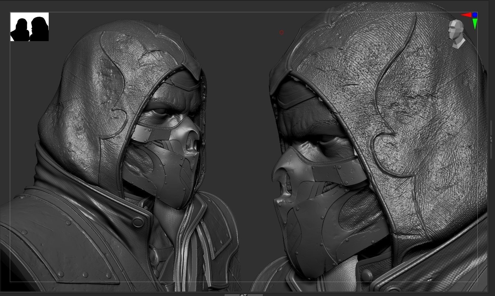 Mortal Kombat -Scorpion Bust 3D print model_5