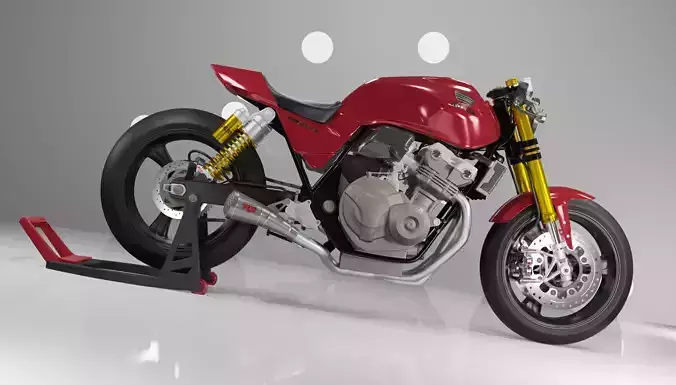 HONDA CB400 CAFE RACER CUSTEM Low-poly 3D model