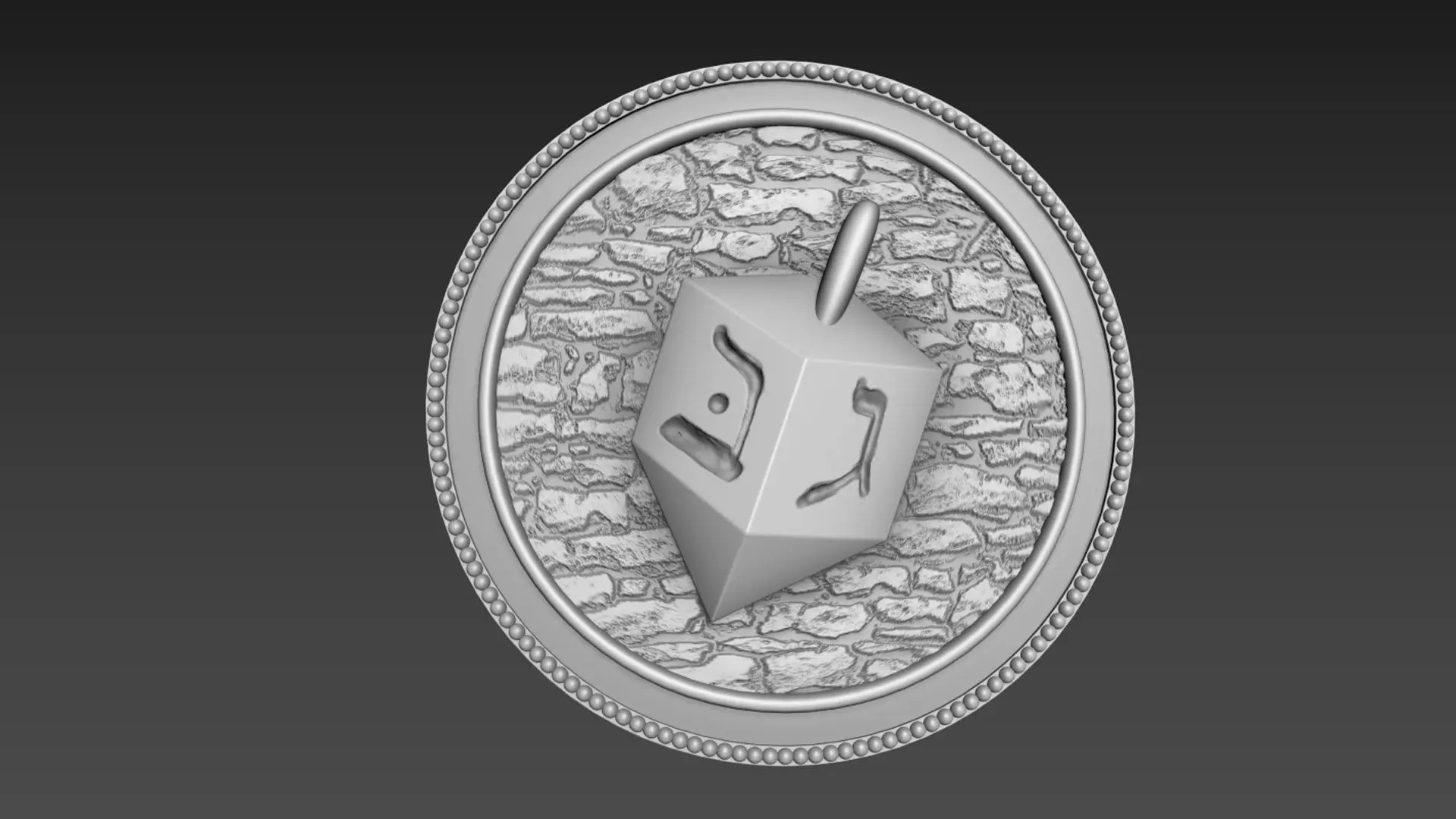 Hanukkah Bas-Relief 3D model