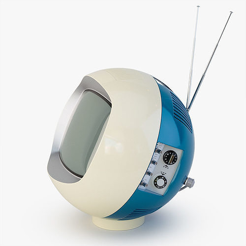 Phillips Spaceball Retro Antique Seventies Television 3D model