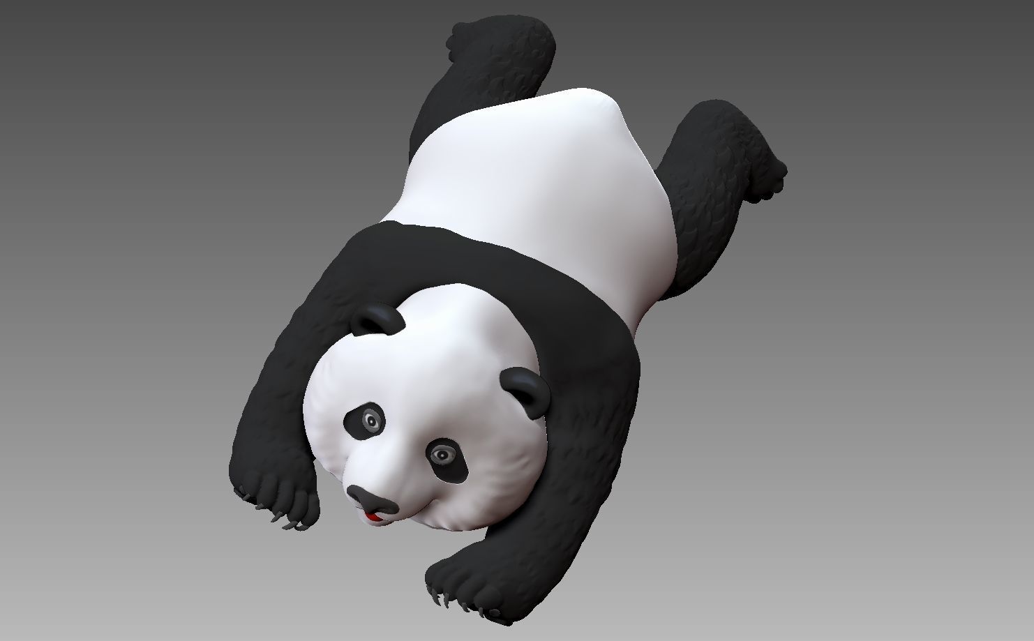 Panda 3D model B 3D print model_3