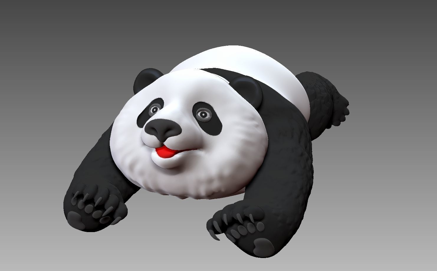 Panda 3D model B 3D print model_1