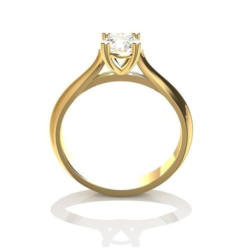  Round Engagement Ring  Engagement Rings  Gold Promise Ring 3D print model